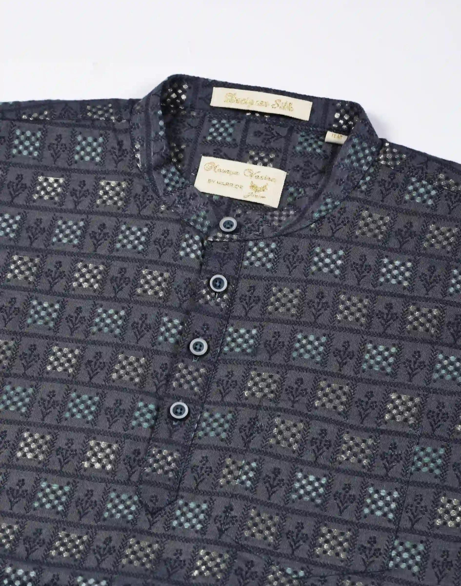 Warrior Kids Midnight Mosaic Textured Urban Kurta (3)