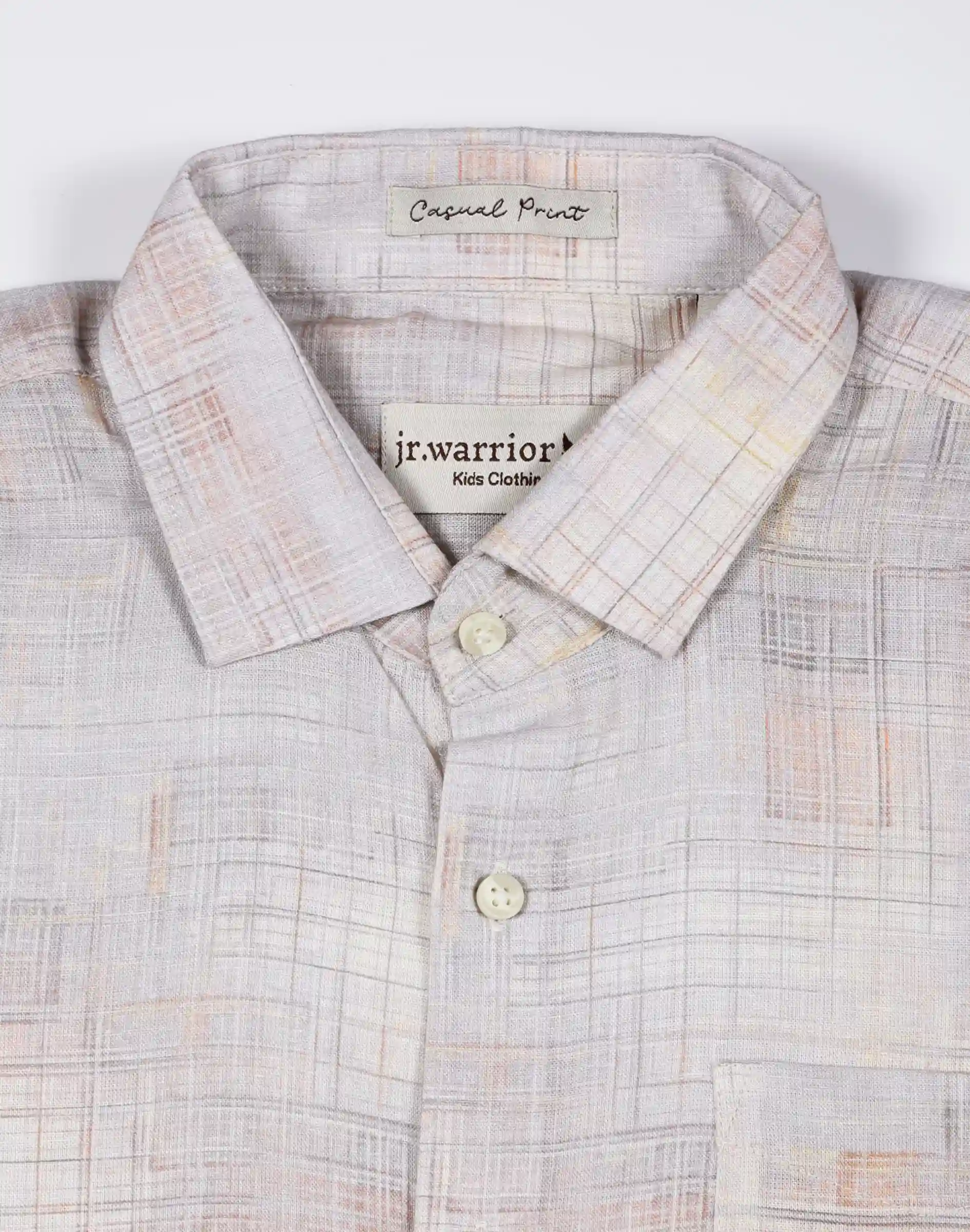 Warrior Kids Mist Check Casual Half Shirt (1)
