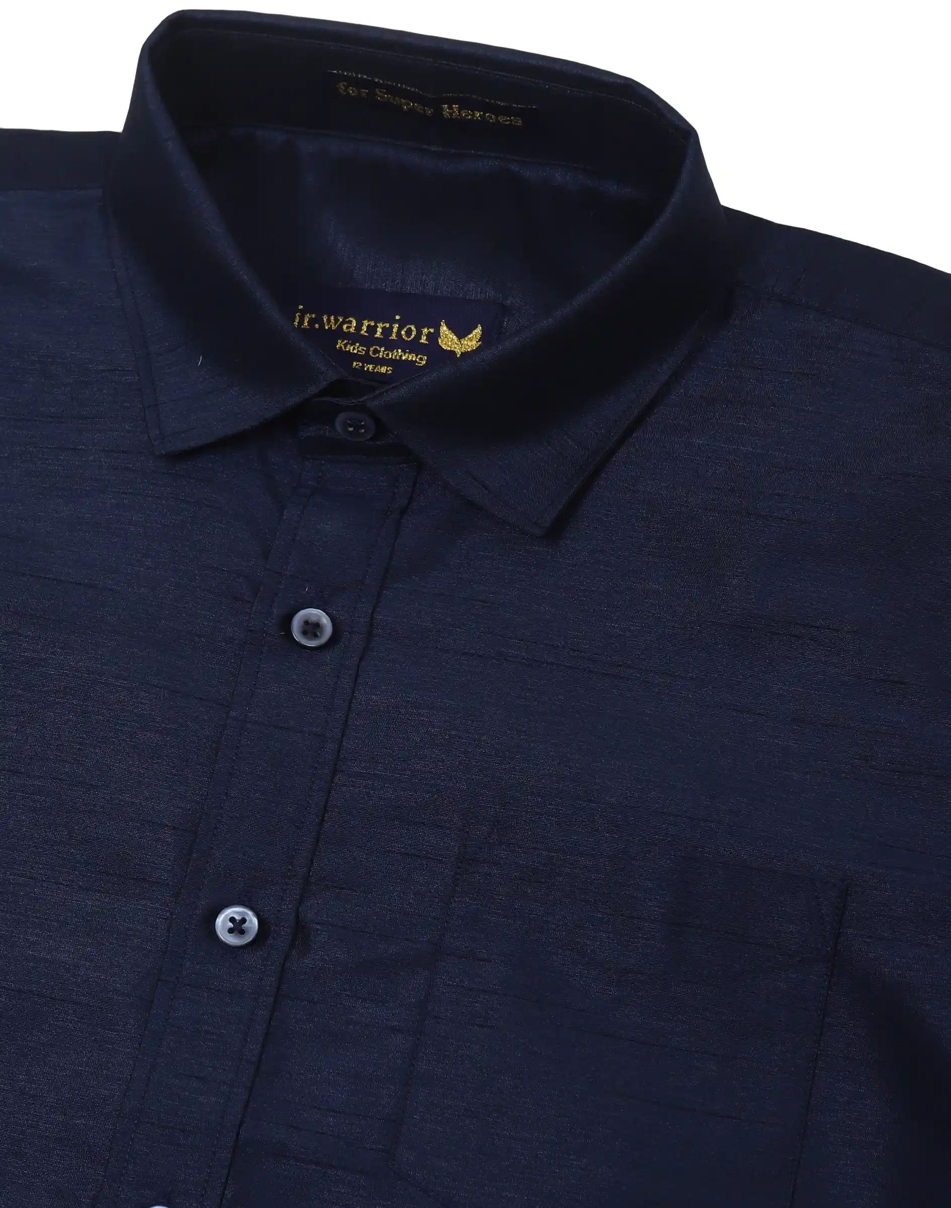 Warrior Kids Navy Blue Classic Full Sleeve Shirt (3)