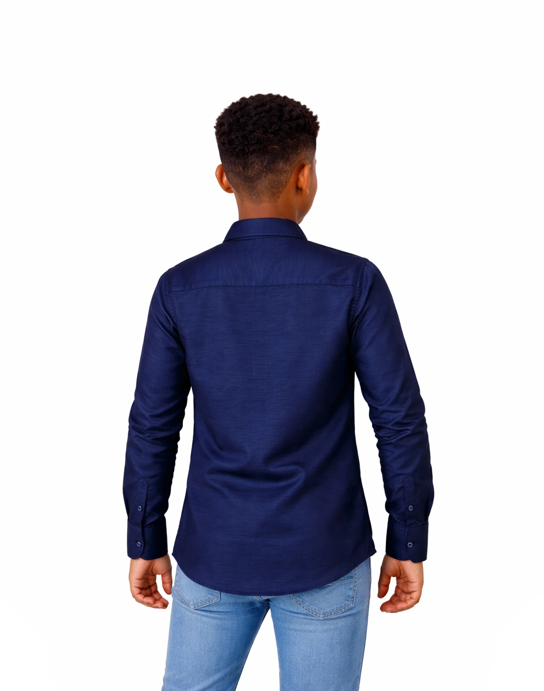 Warrior Kids Navy Blue Silk Shirt (1)