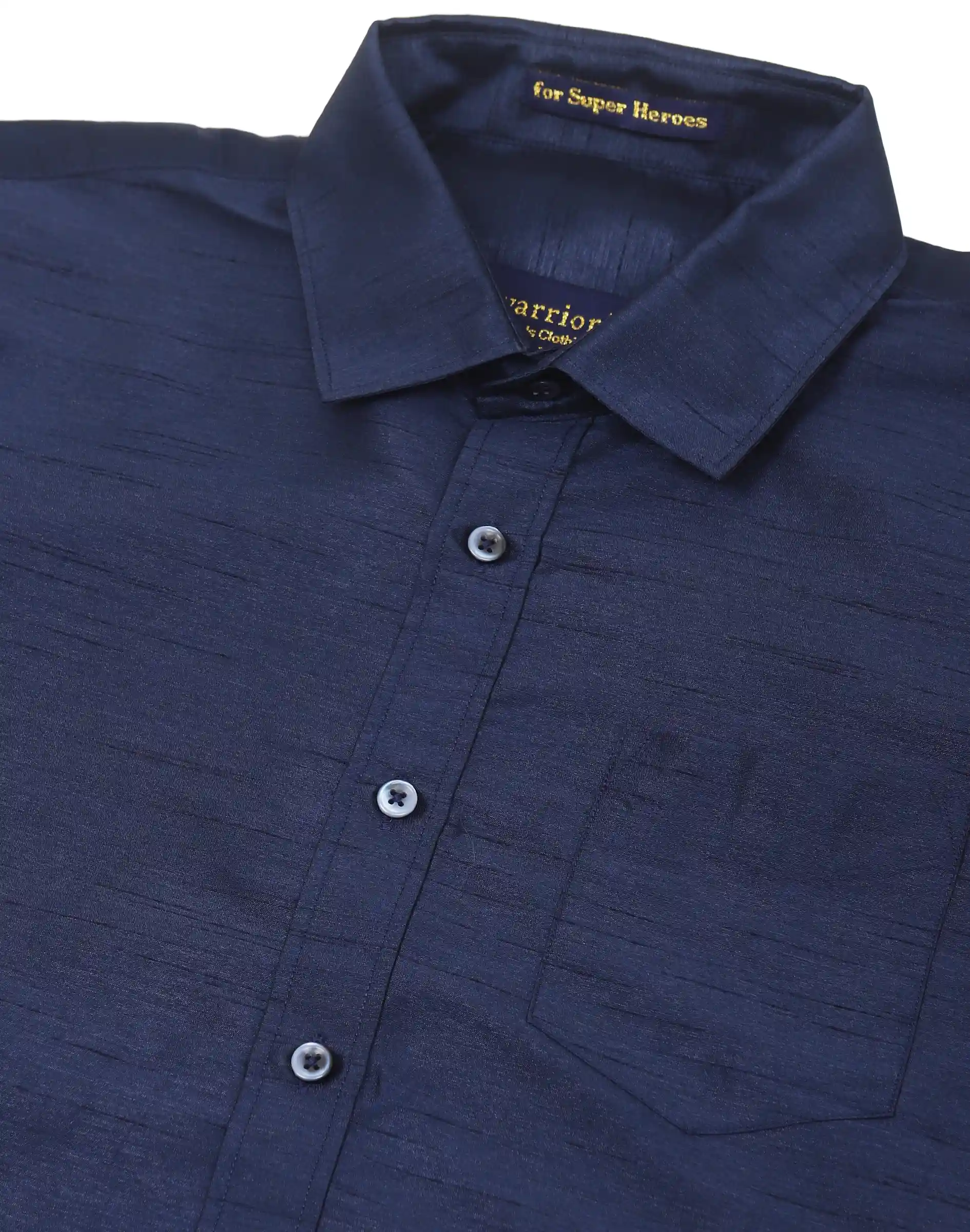 Warrior Kids Navy Blue Silk Shirt (2)