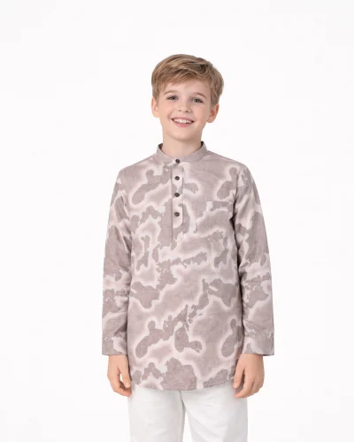 Warrior Kids Sand Camo Printed Kurta