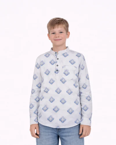 Warrior Kids Sky Bloom Printed Urban Kurta