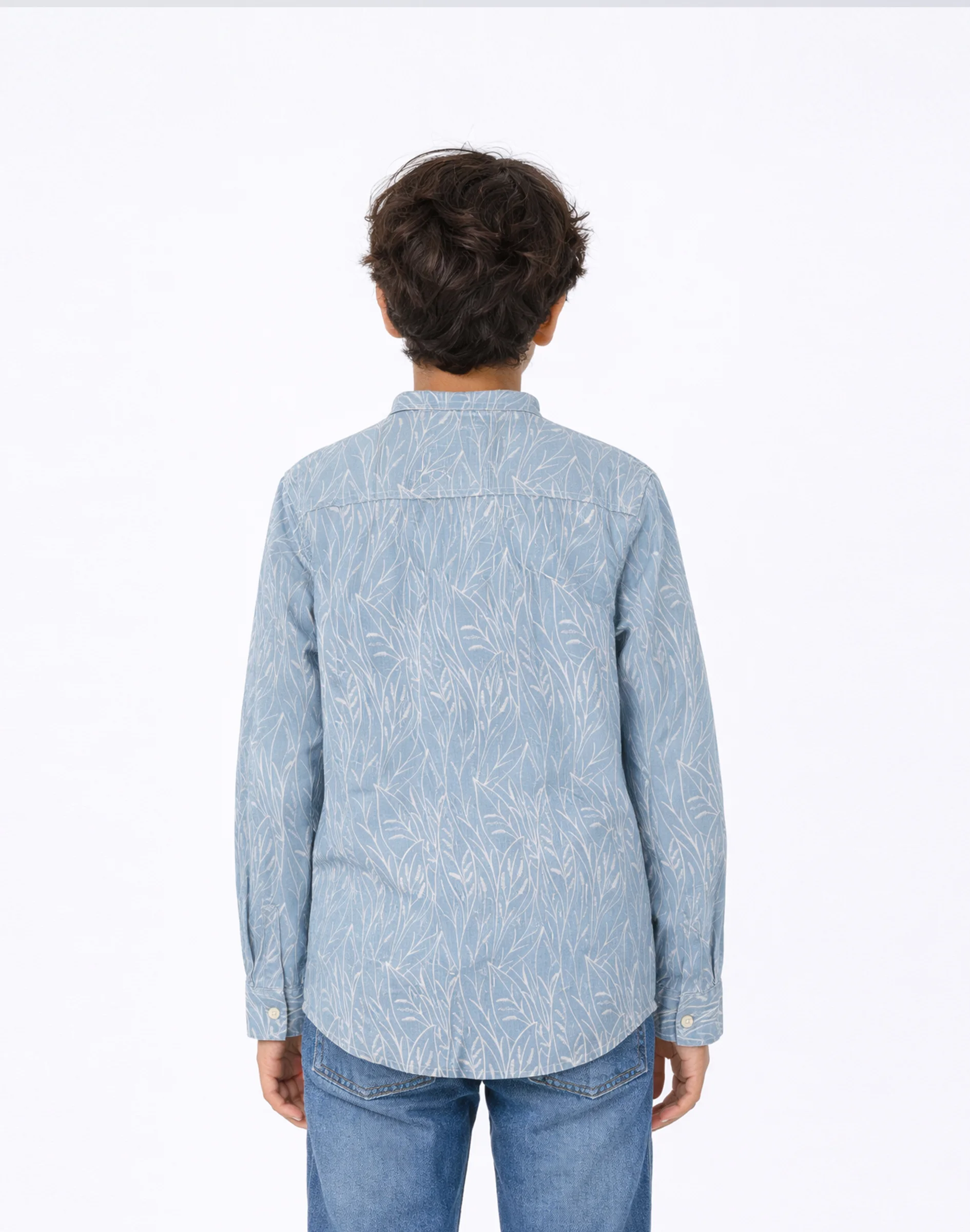 Warrior Kids Sky Blue Print Cotton Urban Kurta (2)