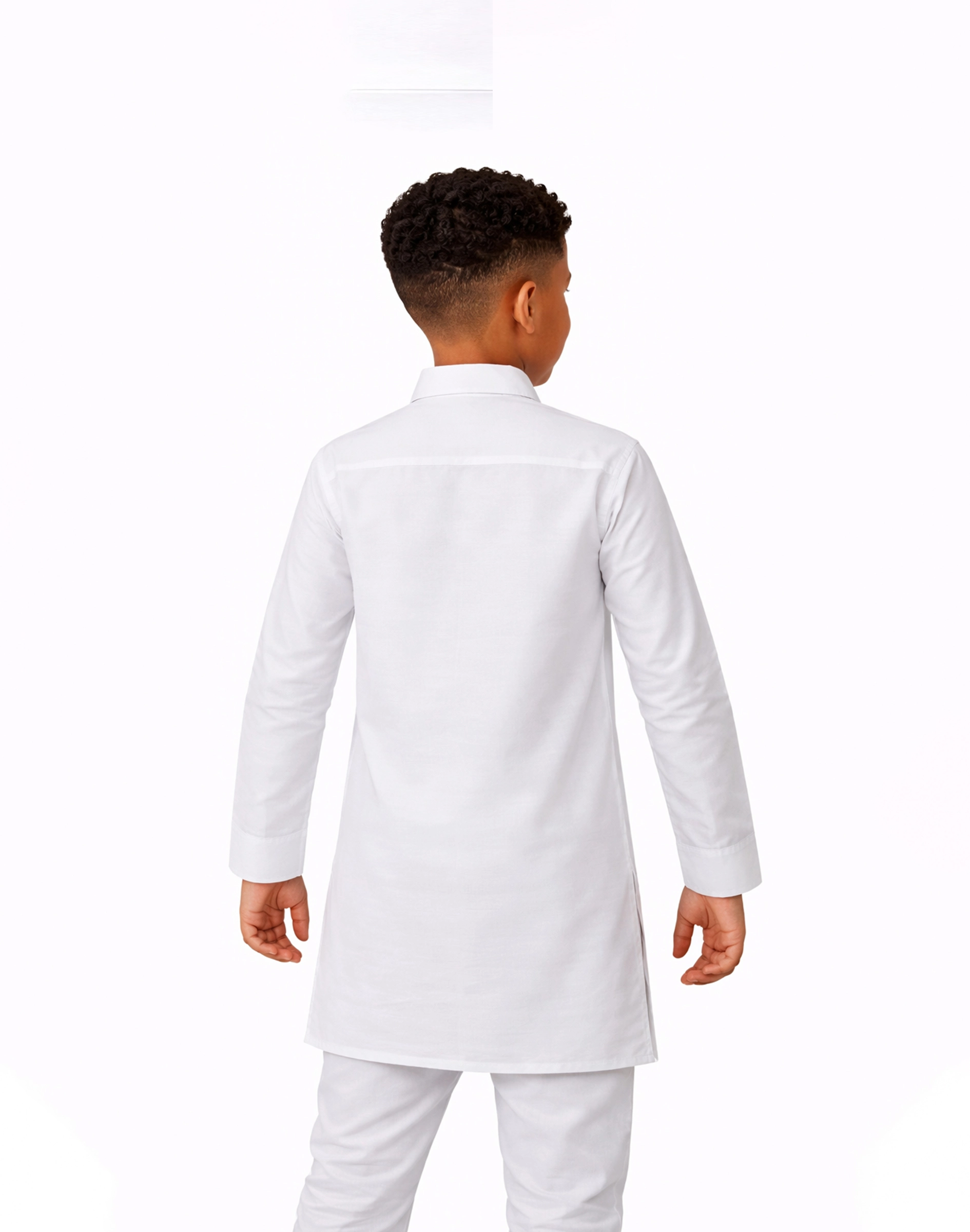 Warrior Kids White Minimal Festive Kurta (2)
