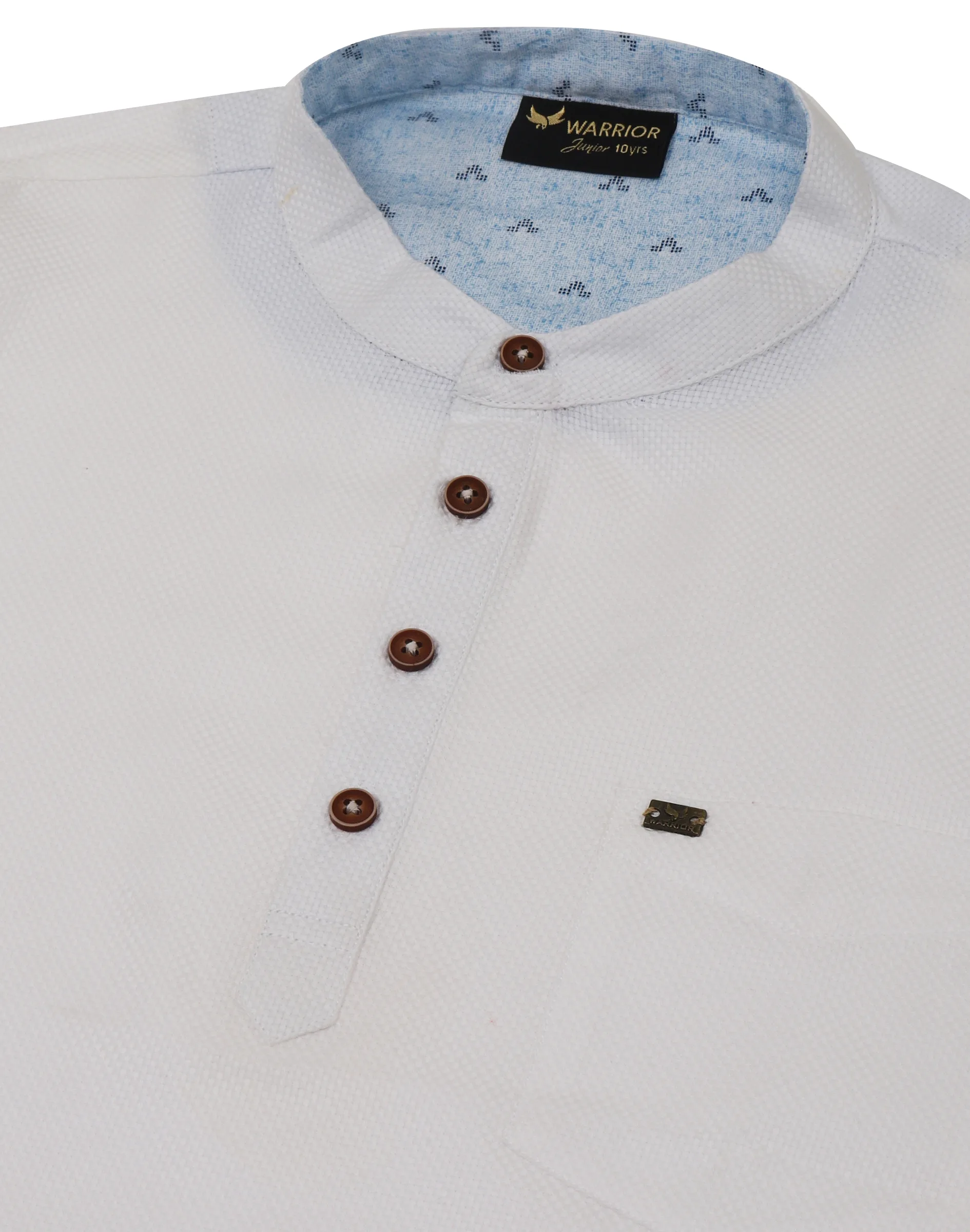 Warrior Kids White Minimal Festive Kurta (3)
