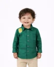 Jr. Warrior Kids Emerald Green Floral Accent Shirt