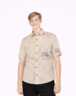Junior Warrior Beige Floral Print Casual Shirt