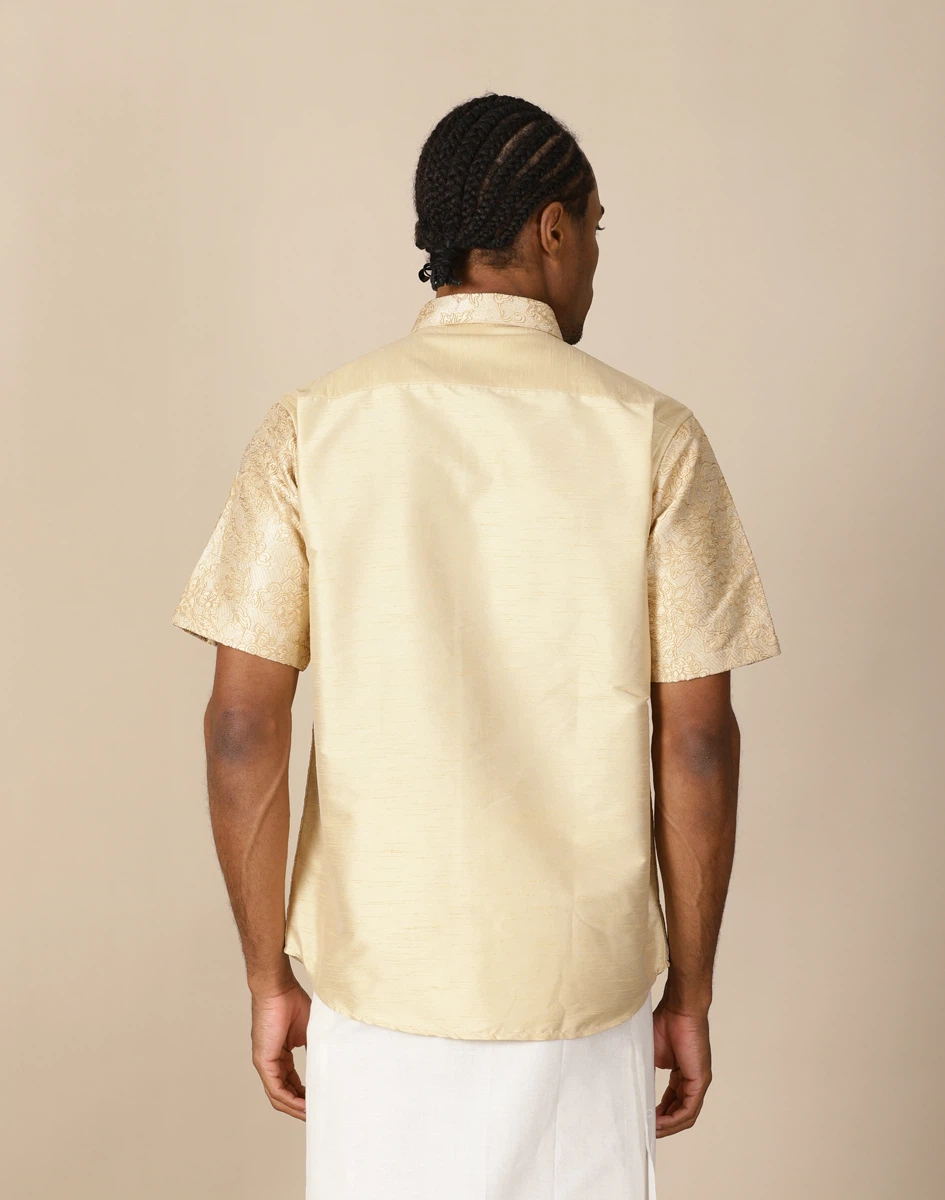 Maurya Vastra Embroidered Half Sleeve Shirt (3)