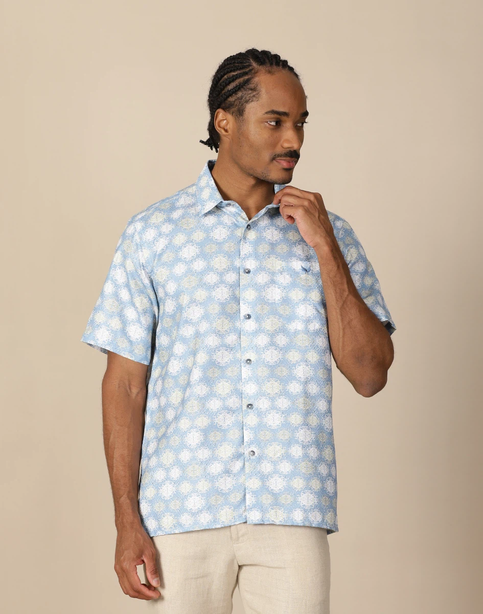 Maurya Vastra Floral Cotton Half Sleeve Shirt (1)