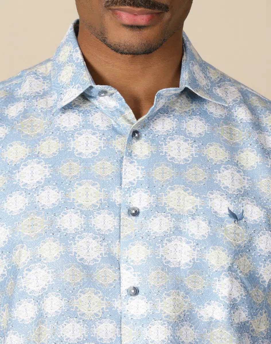 Maurya Vastra Floral Cotton Half Sleeve Shirt (3)