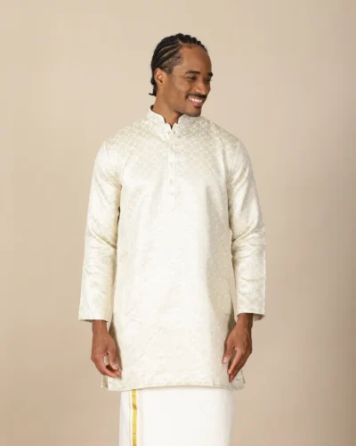 Maurya Vastra Regal Champagne Gold Brocade Kurta