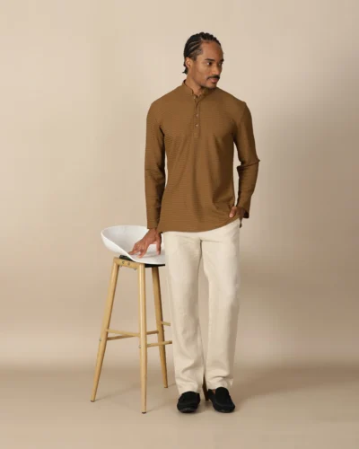 Maurya Vastra Walnut Brown Urban Kurta