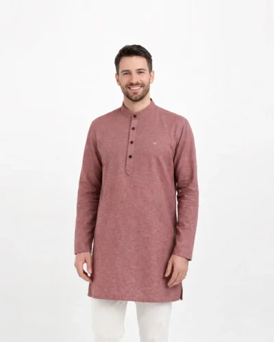 Warrior Dusty Rose Cotton Short Kurta