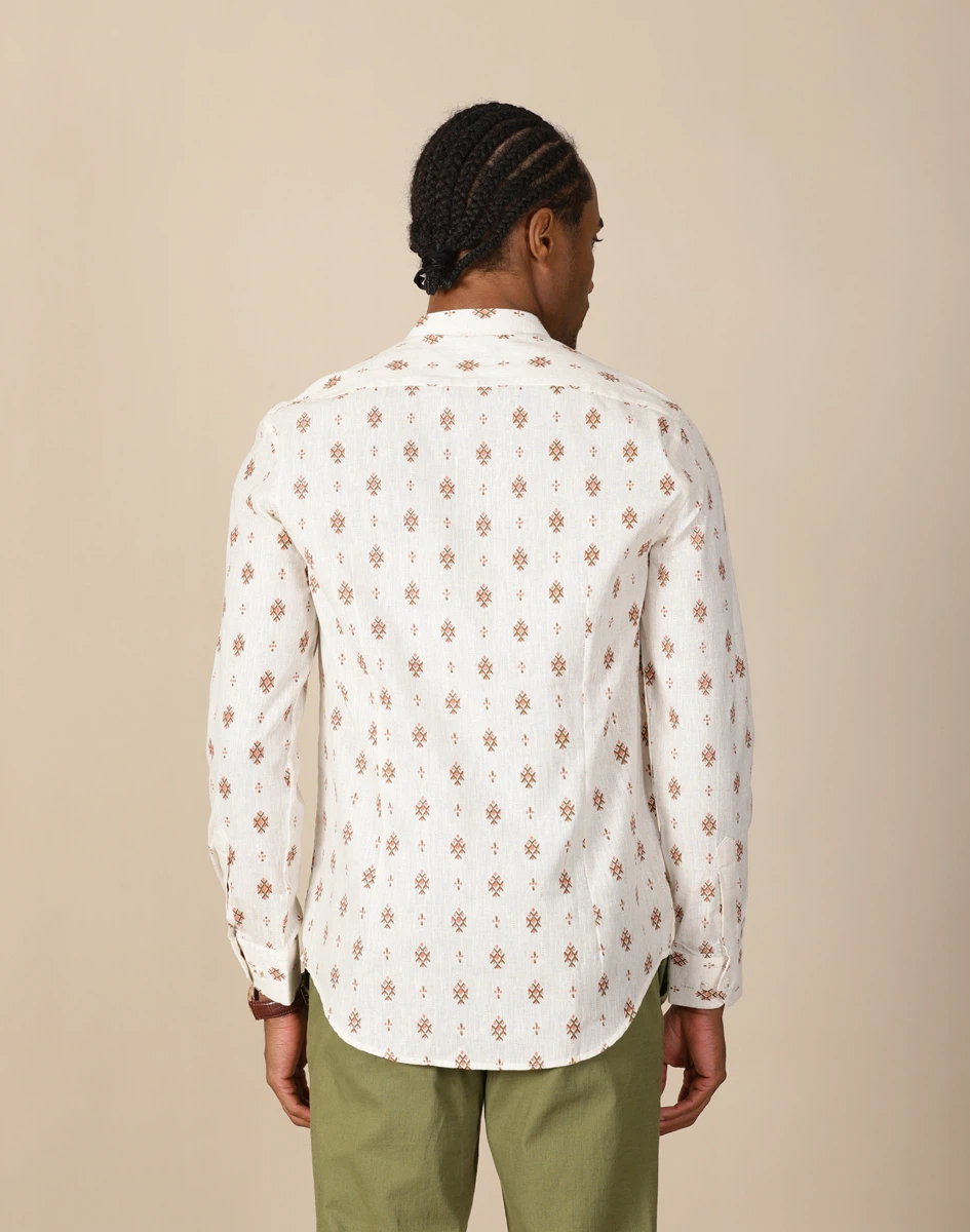 Warrior Ivory Heritage Print Urban Kurta (2)