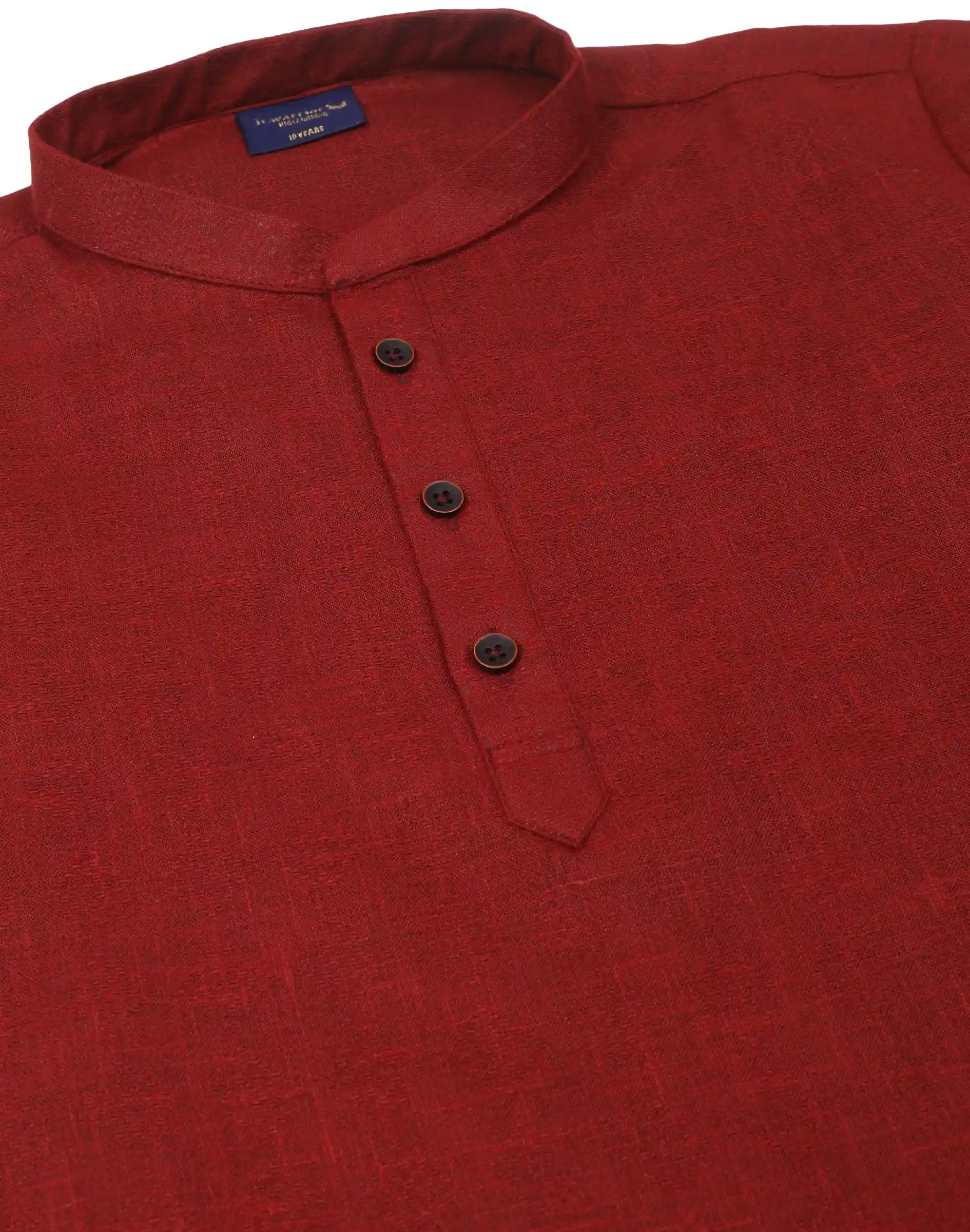 Warrior Kids Maroon Minimal Festive Kurta (1)