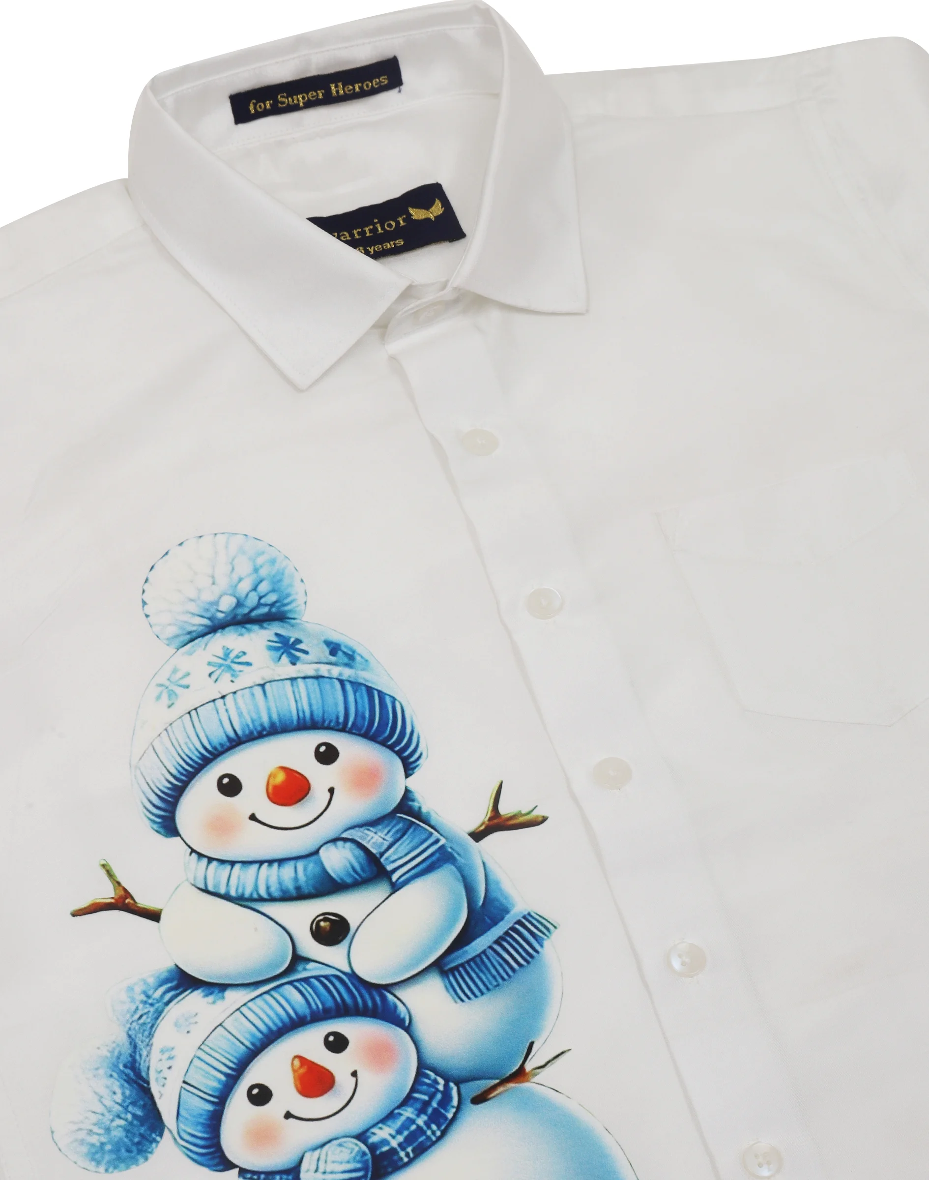 Warrior Kids Snowman Printed Casual Shirt (3)