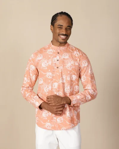Warrior Peach Bloom Urban Kurta