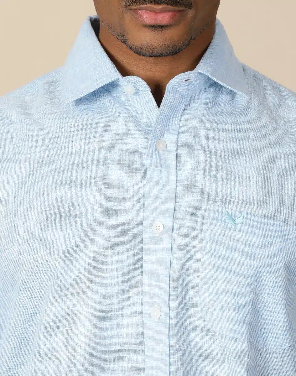 Warrior Sky Blue Cotton Formal Shirt (1)