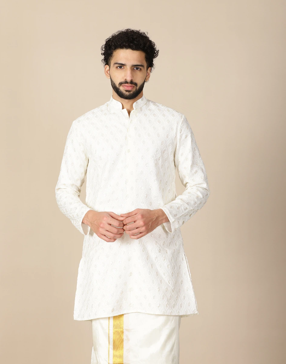 Maurya Vastra White Premium Kurta (1)