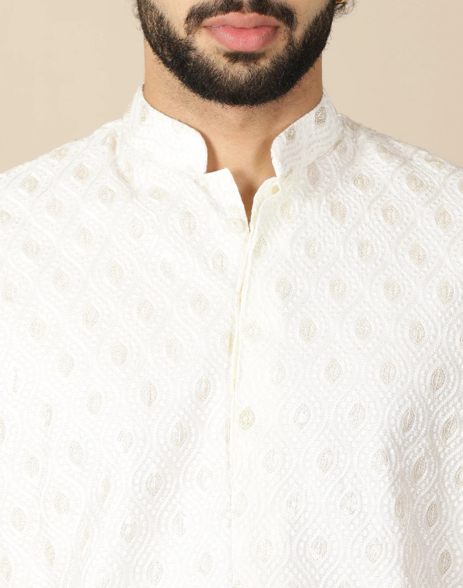 Maurya Vastra White Premium Kurta (5)