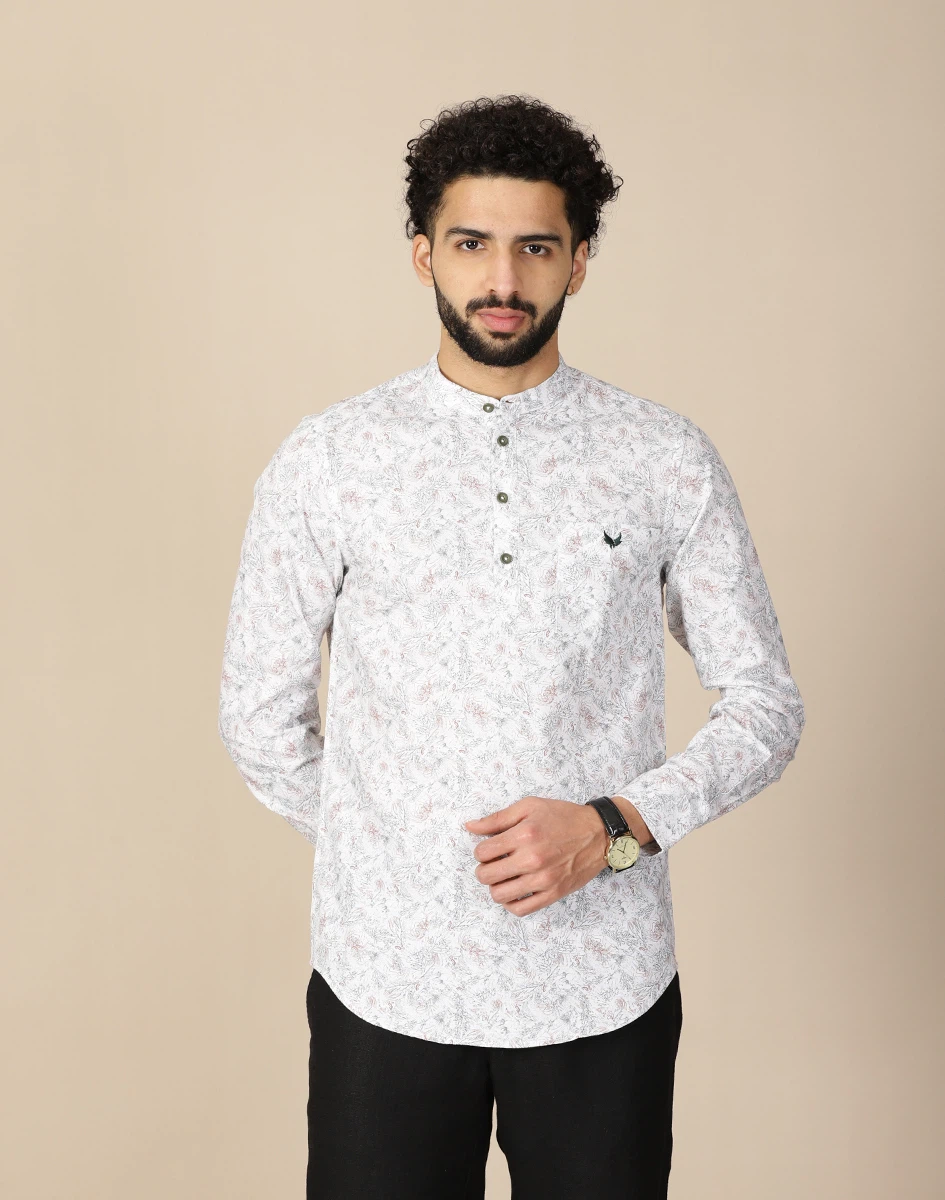 Warrior Classic Cream Cotton Urban Kurta (1)