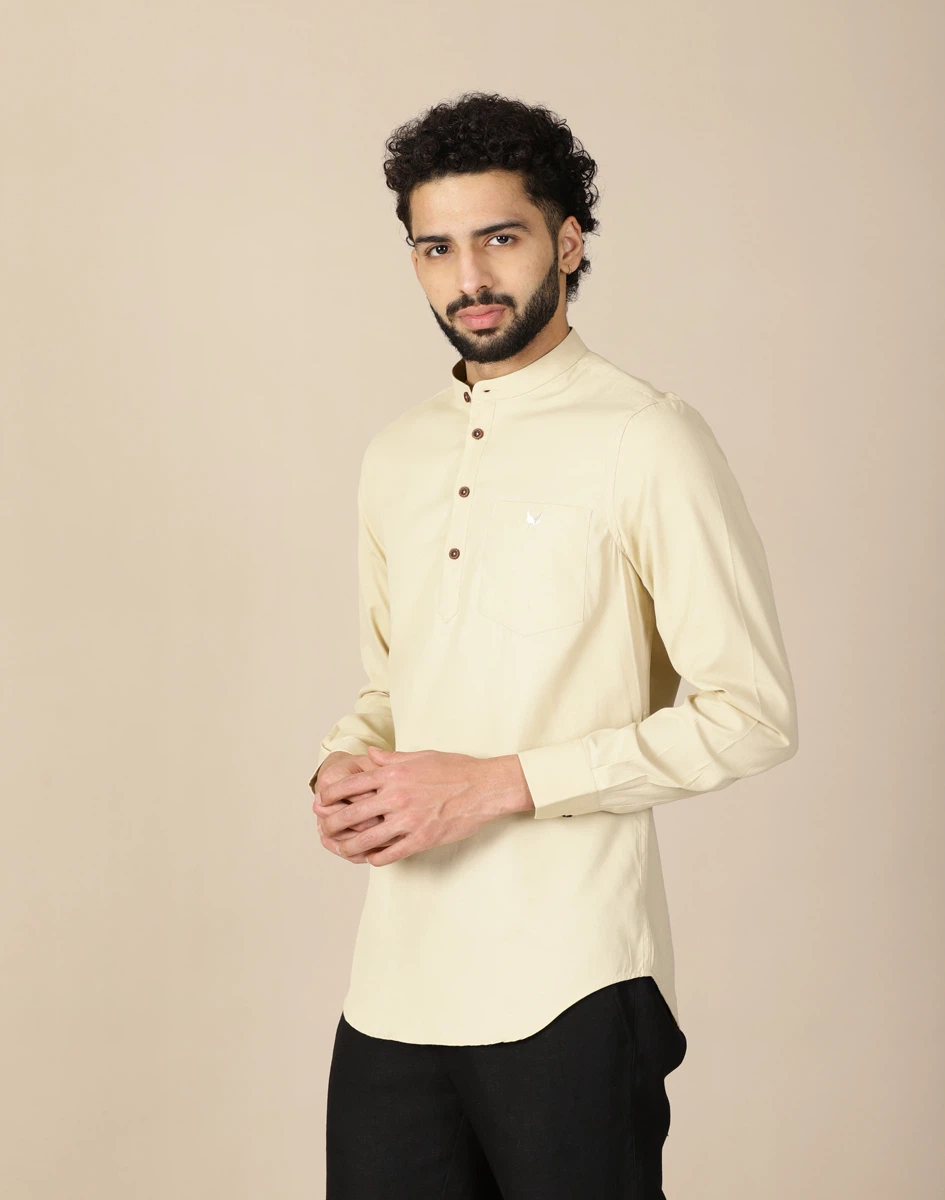 Warrior Classic Cream Cotton Urban Kurta (3)