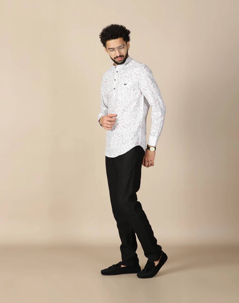 Warrior Classic Cream Cotton Urban Kurta (4)