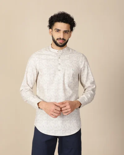 Warrior Ivory Casual Cotton Kurta