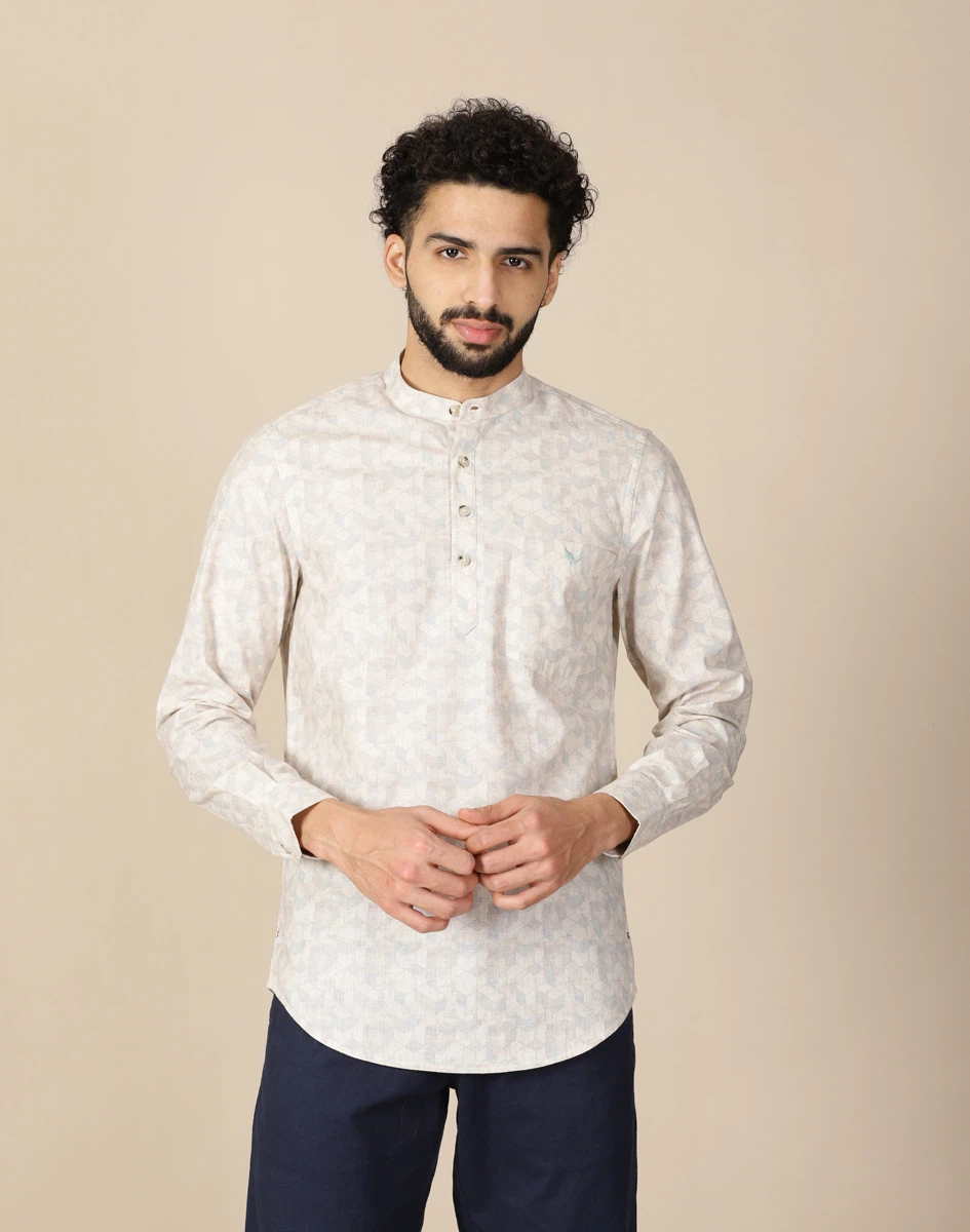 Warrior Ivory Casual Cotton Kurta (3)