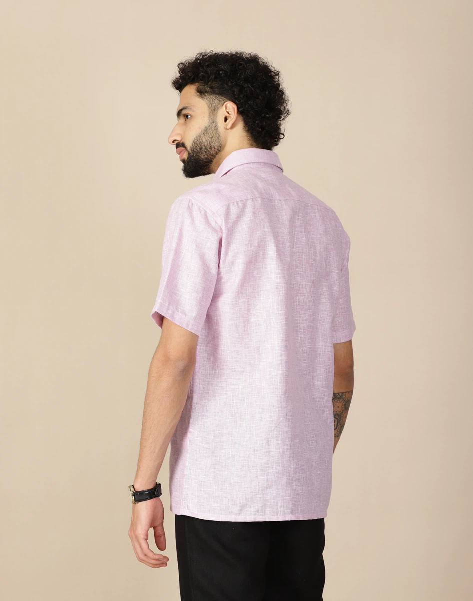 Warrior Lavender Cotton Half Sleeve Shirt (3)