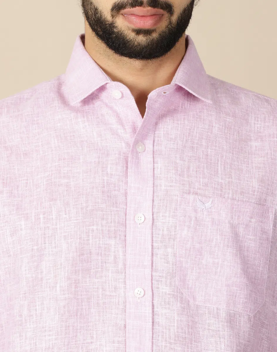 Warrior Lavender Cotton Half Sleeve Shirt (5)