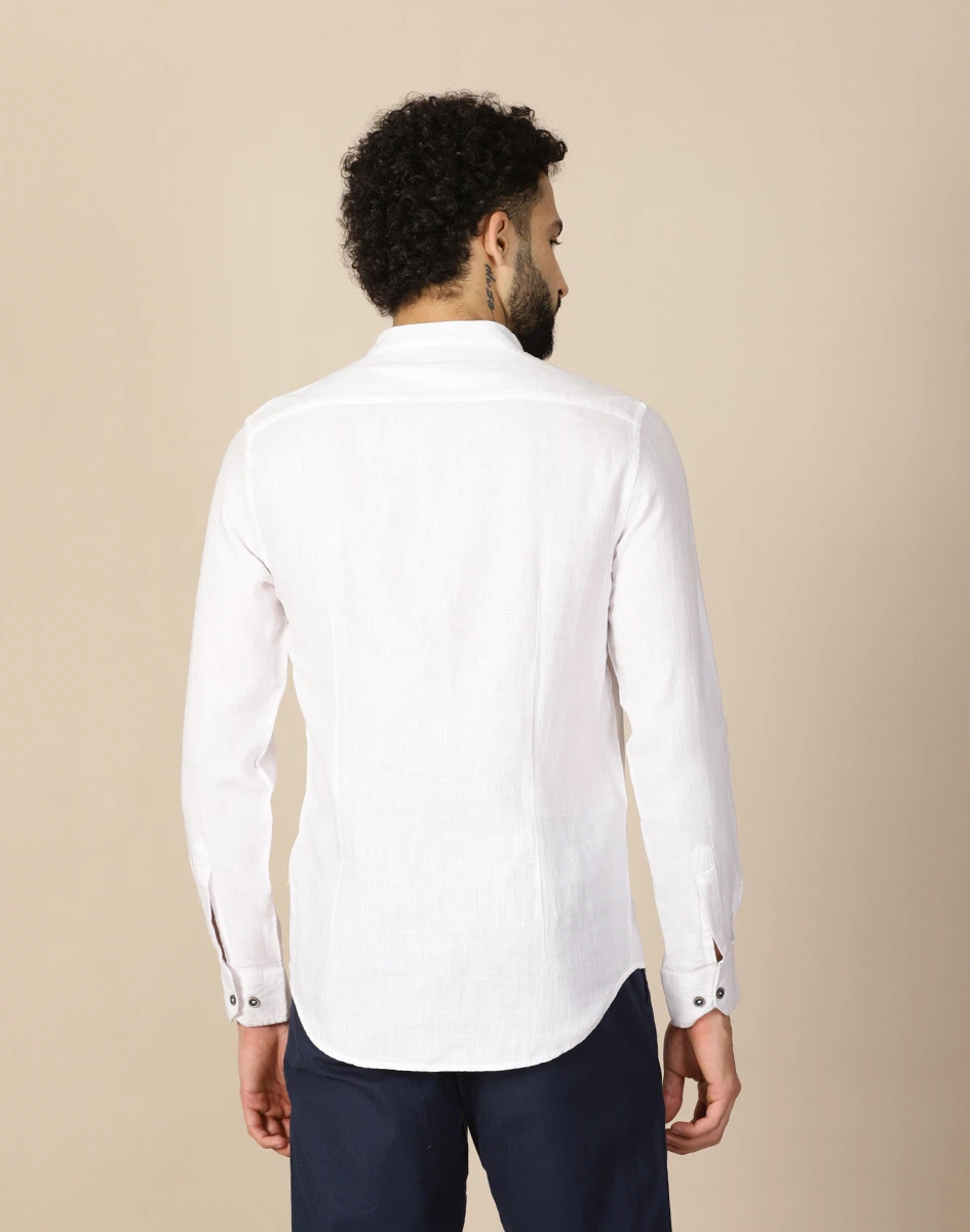 Warrior White Cotton Urban Kurta (3)