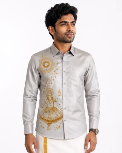 Onam Heritage Silver Warrior Full Sleeve Shirt