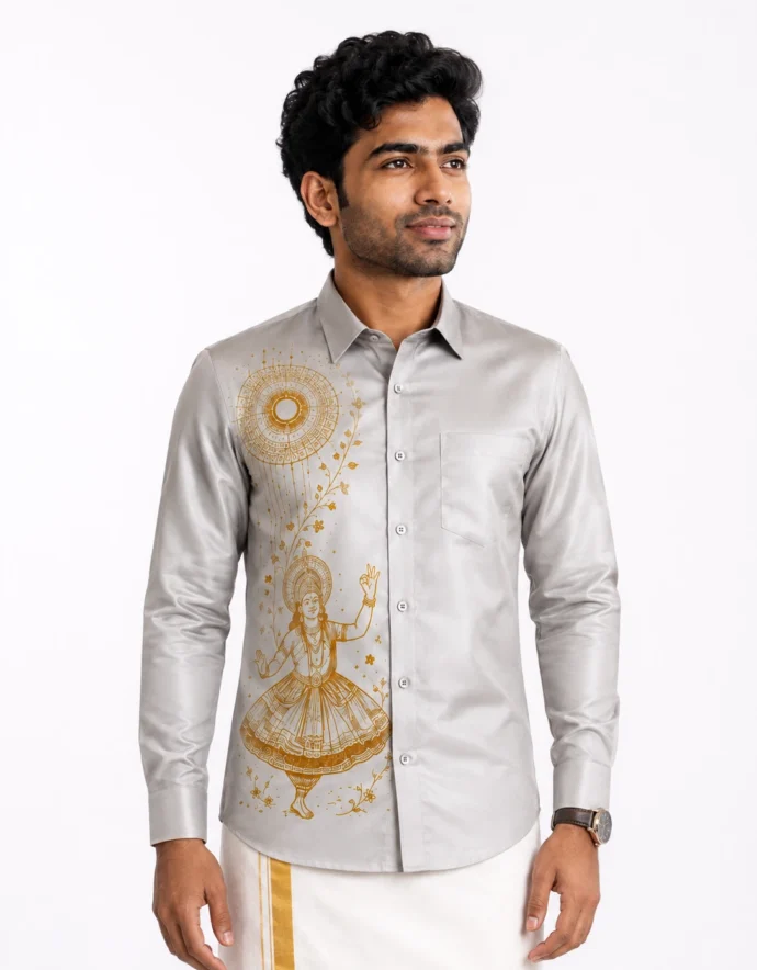 Onam Heritage Silver Warrior Full Sleeve Shirt